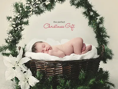Christmas Gift baby card christmas gift holiday print red