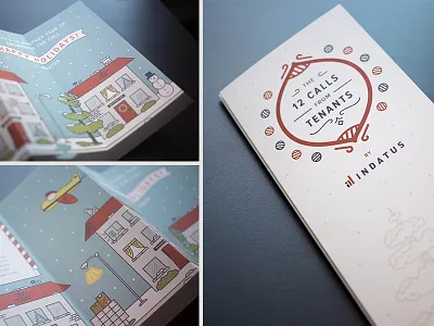 Indatus Christmas Card ben johnson building card christmas christmas card holiday illustration snow