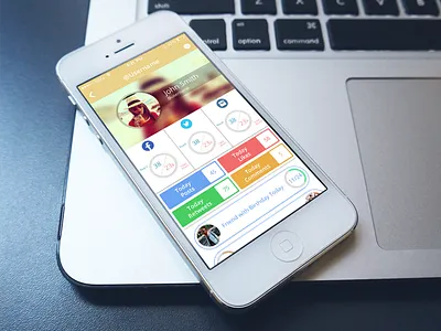 Profile Screen filetage image. ios ios7 iphone music user interface video
