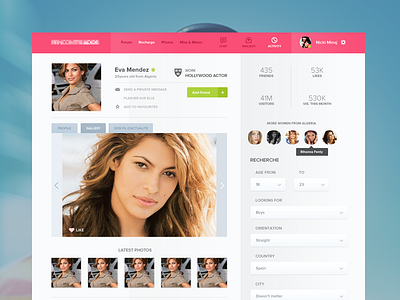 Client re-design job (fullpage) community pink re design ui