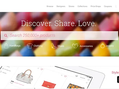 StyleSpotter website beta ecommerce fashion pink shopping