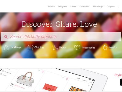 StyleSpotter website beta ecommerce fashion pink shopping