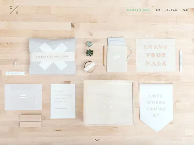 Introducing the 2014 Celebrate Small Collection banner celebrate small homepage kit logo packaging photography stencil succulent tshirt