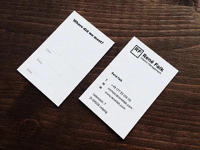 René Falk Interim Management - Business Cards branding business cards cards identity moo print
