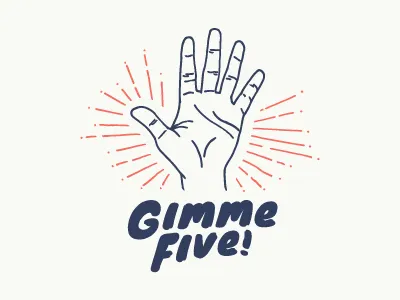 Gimme 5! 5 five gimme gimme 5 hand palm rays walnut