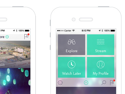 Clean Dropdown Menu feed ios nav record