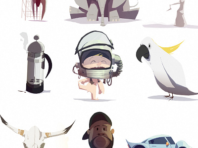 Various things 1 design digital illustration