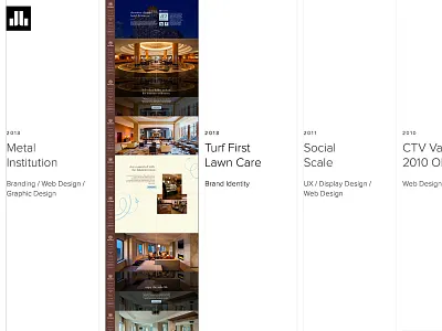 Portfolio 2014 + New Logo black gray logo panel personal portfolio sans showcase white work