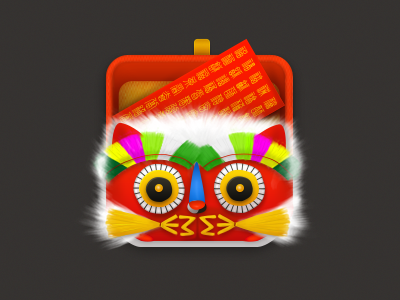 Tiger Shoes auspicious chinese cloth color hyperrealism icon new year realistic red shoe tiger ui
