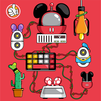 Mickey Mouse Desktop PC cute design desktop disney illustration mickey mouse pc vector