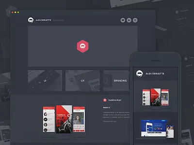 Personal portfolio alex deruette design flat portfolio web