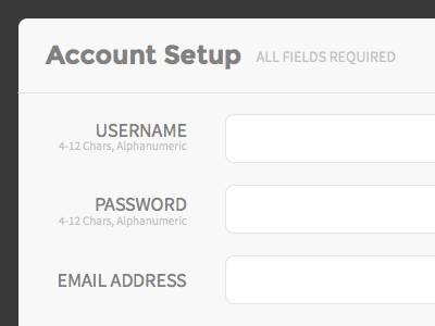 Account Setup internmob