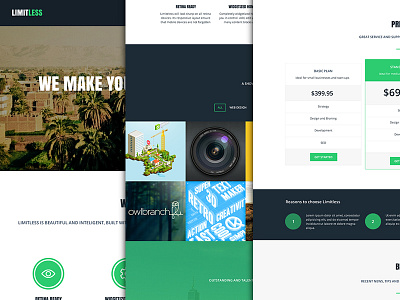 Limitless - A One Page Theme agency blog css flat html one page portfolio theme ux web design