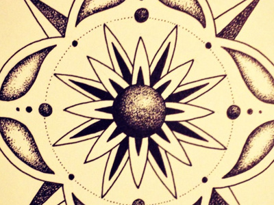Rosarius dotwork drawing geometry illustration mandala pointillism rosarius stippling