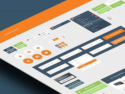 Interactive styleguide blue button dropdown elements icons interactive styleguide menu orange real estate styleguide ui ux