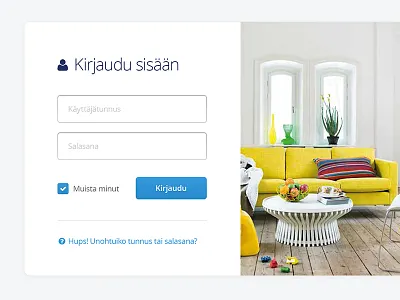 Just another login form blue clean login minimal ui yellow