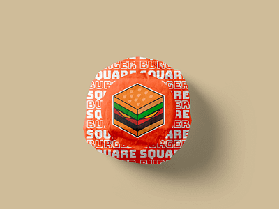 Square Burger Pop Up Restaurant Branding branding graphic design illustrator logo