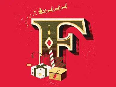 Post Office Christmas Campaign advertising christmas design drop caps festive gold illustration lettering letterpress texture type typography