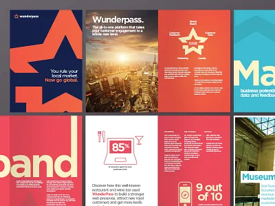 Wunderpass // Branding & Brochure book brochure gradient icon icons info graphic infographic infographics magazine print set vibrant