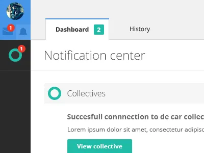Notification Center alerts button icon mail message modules notification tabs
