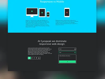 Responsive explanation site button design form highlight icon icons mobile responsive share social ui ux