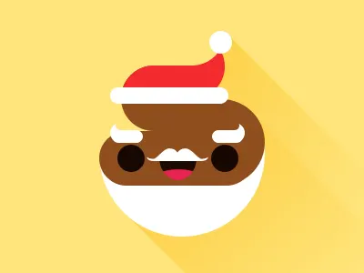 Flat Kringle chrismas flat poo poop