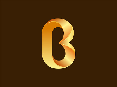 B Logo design b letter b logo brand branding design gold logo golden logo icon illustration lettering logo luxury logo minimal ui vector