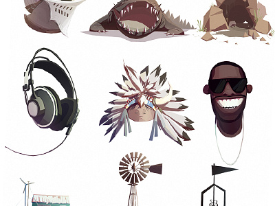 Various things 2 design digital illustration