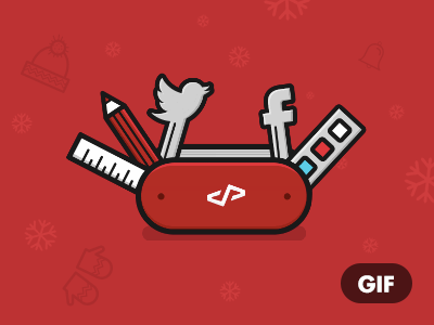 Social Kit christmas flat holidays icon illustration kit photoshop plugin ps social source templates