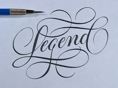 Legend Sketch Refined branding cartouch legend lettering logotype scripts swashes type typography