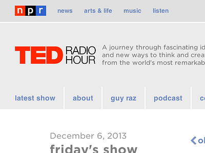 Responsive NPR Programs audio controls rundown rwd segments