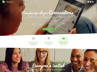Google Hangouts animation gifs google hangouts parallax video web fonts