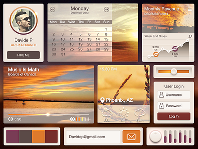Freebie PSD: Desert UI Kit freebie kit psd ui