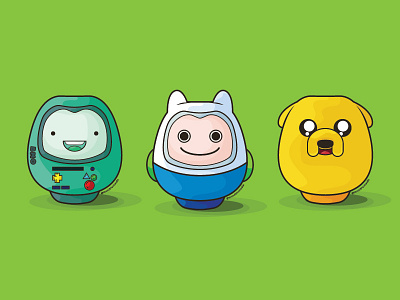 Darumas: BMO, Finn and Jake adventure time art bmo comic daruma finn illustration jake vector