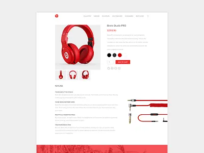 Beats Redesign beats flat products redesign shop ui ux web website
