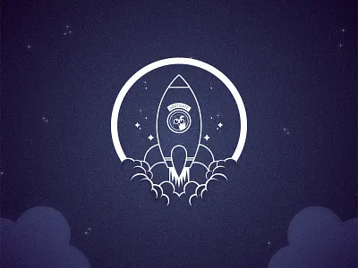 Space Owly hootsuite rocket rocket ship space stars