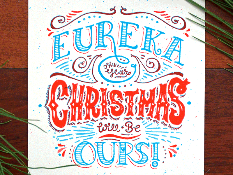 Holly Day Cards - Part Deux / The Nightmare Before Christmas cards glow in the dark hand lettering holiday nightmare before christmas quote screenprint typography