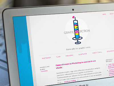 GraficAddiction addiction blog cmyk color drug graphic logo syringe