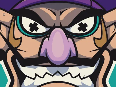 Waluigi wallpaper character illustration mario nintendo wallpaper