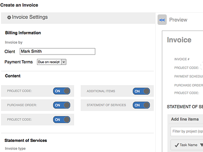 Invoice Redesign balsamiq financial ux wireframe