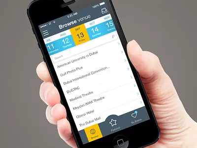 IOS: Showper app date guy ios iphone list map picker show ui