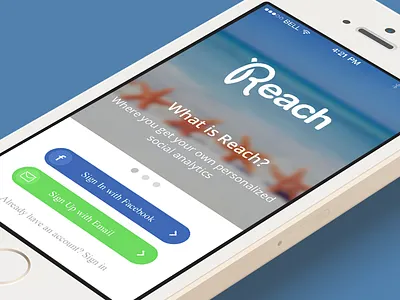 Intro Page filetage image. ios ios7 iphone music user interface video