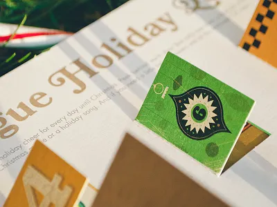 A Vague Christmas Dribbble advent calendar christmas card decorations die cut illustration spot gold