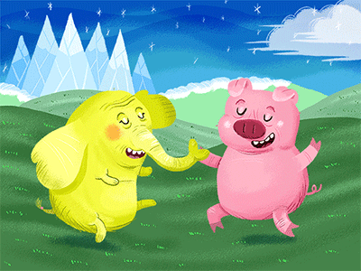 Treetrunks and Pig, Dream of Love adventure adventure time pig tim paul timpaulillustrations treetrunks