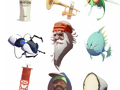 Various things 3 design digital illustration