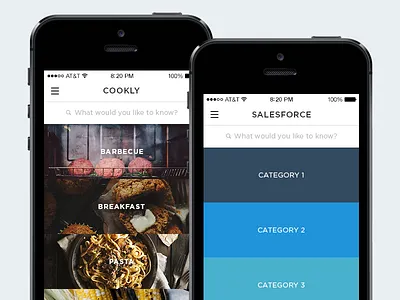 Mobile Self Service Support Communities clean flat images ios7 minimal mobile salesforce service