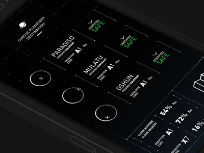 Atmos UI design iphone minimal dark ui interface