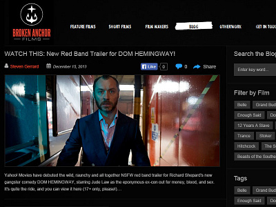 Broken Anchor Films blog films hollywood movies social media web design website websites wordpress wordpress blog wordpress theme
