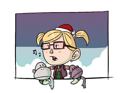 It's the most wonderful time of the year! characters christmas family holiday illustration new year xmas
