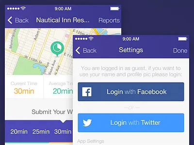 Settings & Report app ui design iphone app ui ui design